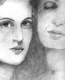 Girlfriends. March 28th, 1999. 30x35 cm, pencil on paper