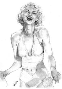 Daphne Dekkers, posing like Marilyn Monroe